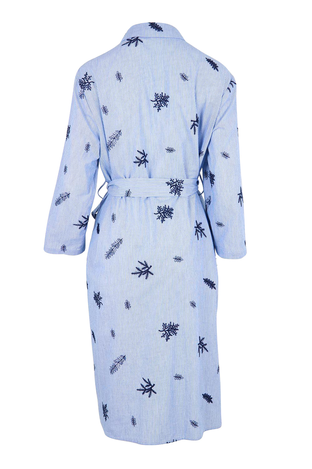 Product shot of the Botanica Shirt Dress – Navy in colour Navy, from the back