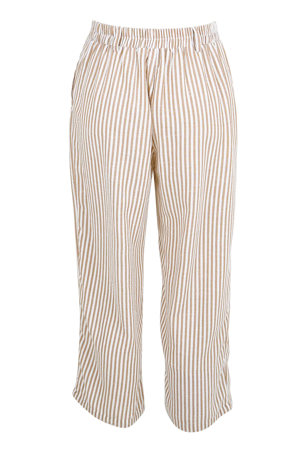 Product shot of the Urban Stripe Pant – Natural in colour Natural, from the back