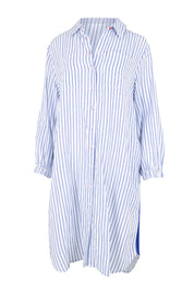 Product shot of the Coast Stripe Shirtdress – Bluewhite in colour Bluewhite, from the front