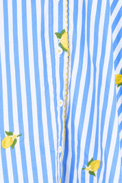 Product shot of the Spritz Stripe Shirt – Bluewhite in colour Bluewhite, showing detail