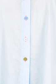 Product shot of the Costa Mesa Cotton Shirt - Paleblue in colour Paleblue, showing detail