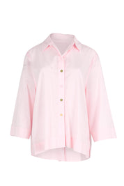 Product shot of the Costa Mesa Cotton Shirt - Palepink in colour Palepink, from the front