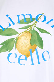 Product shot of the Limoncello Tee – White in colour White, from the back