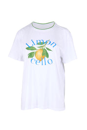 Product shot of the Limoncello Tee – White in colour White, from the front