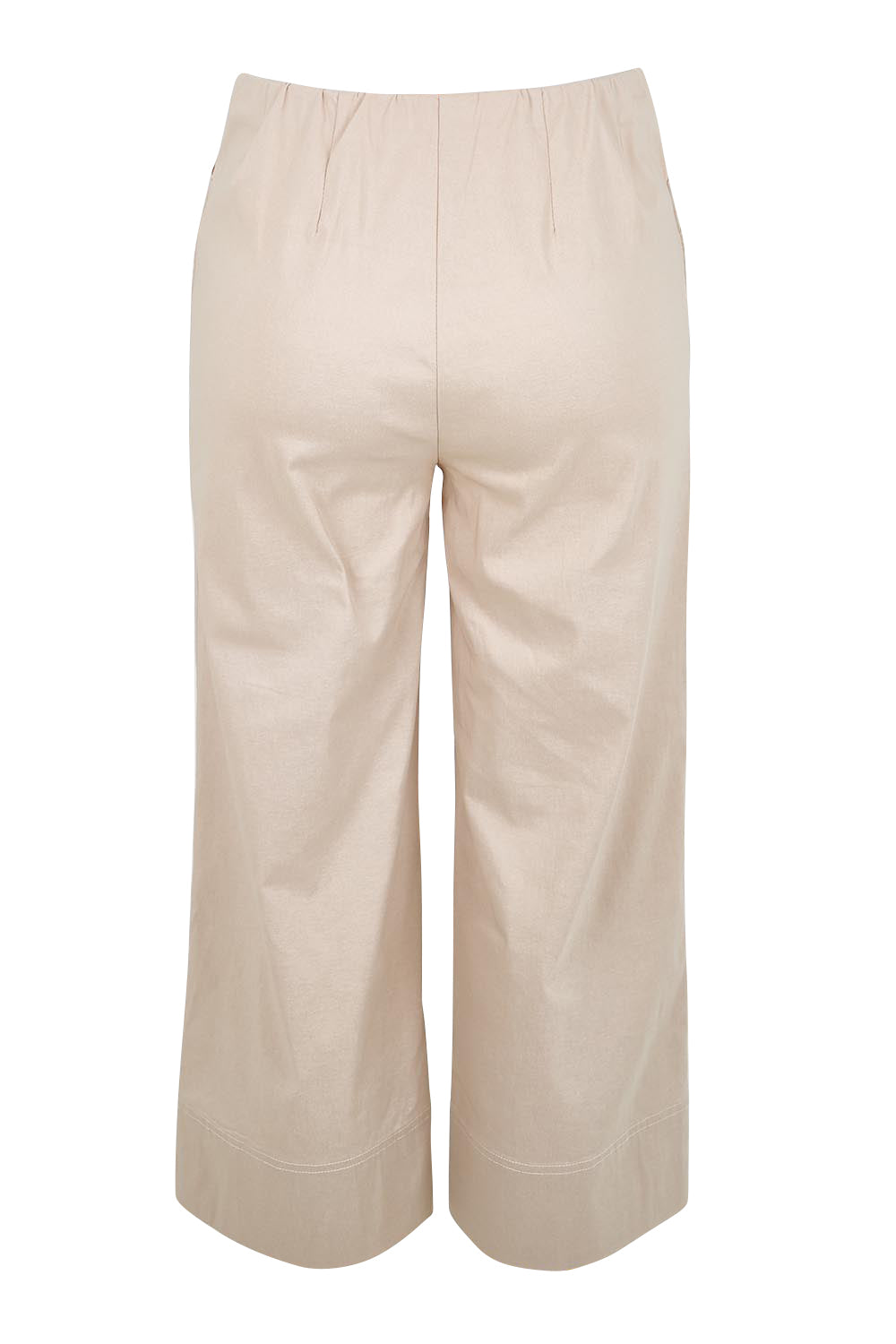 Product shot of the Zara Wide Leg Pant - Natural in colour Natural, from the back
