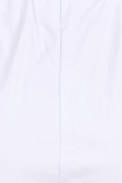 Product shot of the Zara Wide Leg Pant - White in colour White, showing detail