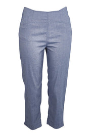 Product shot of the Zara Pant - Denim in colour Denim, from the front