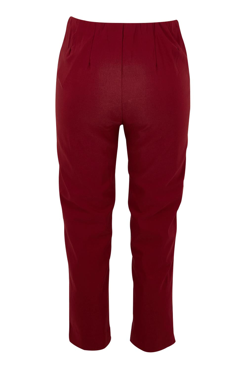 Product shot of the Zara Pant in colour Shiraz (Red), from the back