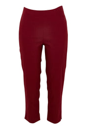 Product shot of the Zara Pant in colour Shiraz (Red), from the front