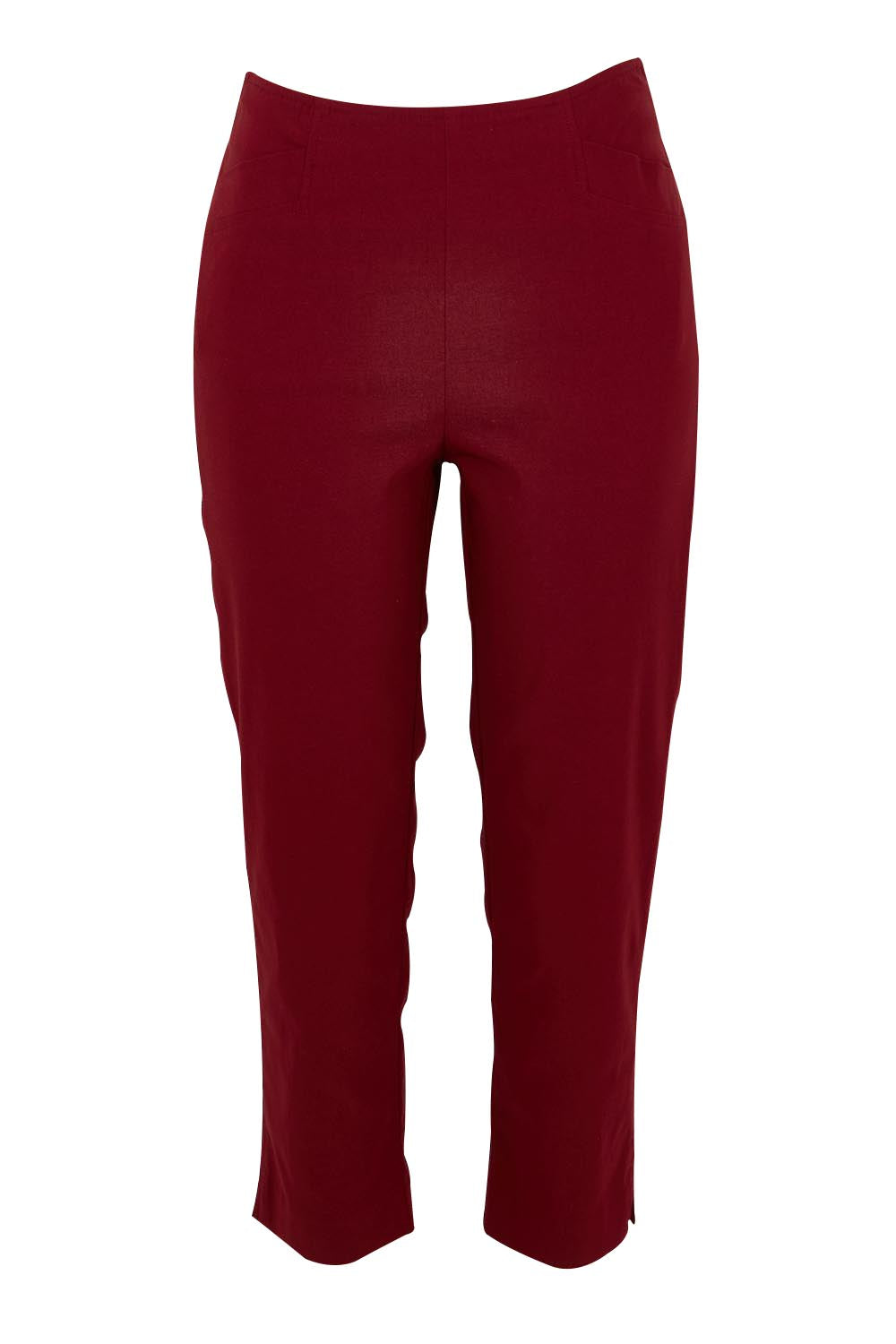 Product shot of the Zara Pant in colour Shiraz (Red), from the front