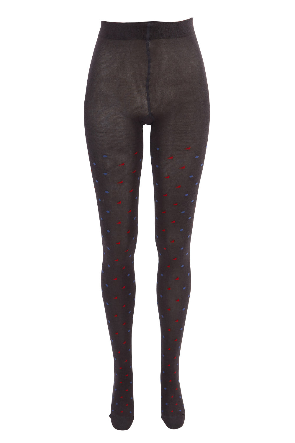 Product shot of the City Organic Cotton Tights in colour Graffite (Grey), from the front