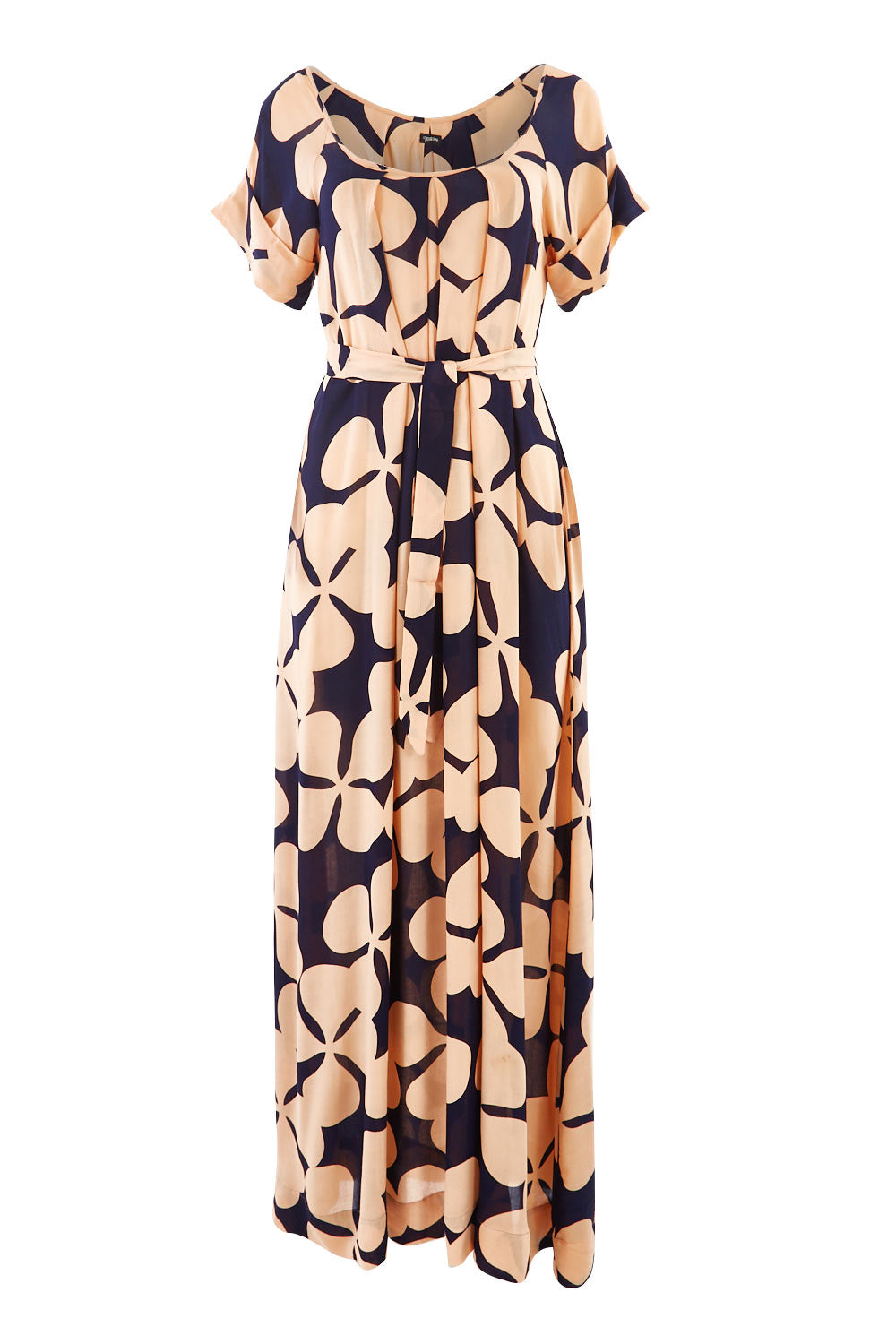 Product shot of the Vira Dress in colour GardeniaNa (Blue), from the front