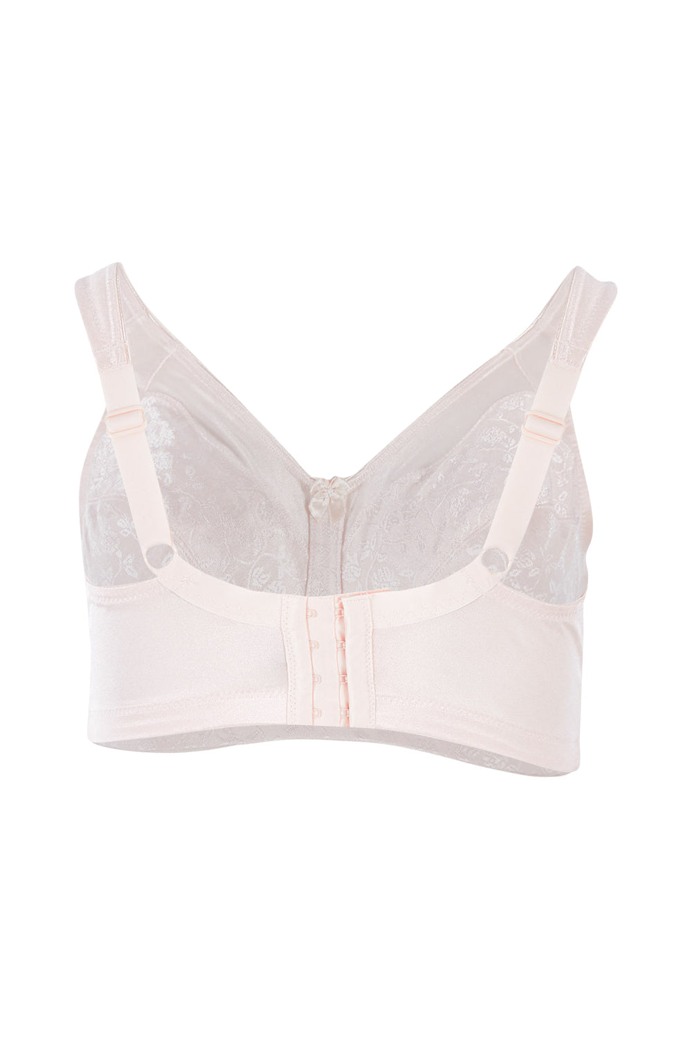 Product shot of the Endless Comfort Wirefree Bra in colour Freshpowde, from the back