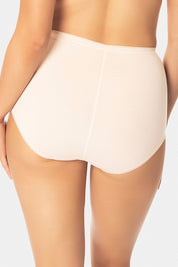 A model wearing the Sloggi Full Briefs 2P in colour Freshpowde (Pink), from the back