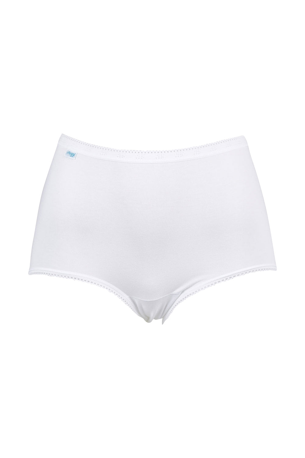 Product shot of the Sloggi Full Briefs 2P in colour White (White), from the front