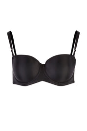 Product shot of the Beautiful Silhouette Bra in colour Black (Black), from the front