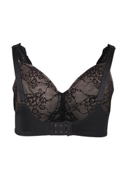 Product shot of the Contouring Sensation Minimiser Bra in colour Black (Black), from the back