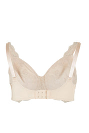 Product shot of the Contouring Sensation Minimiser Bra in colour Nudebeige, from the back