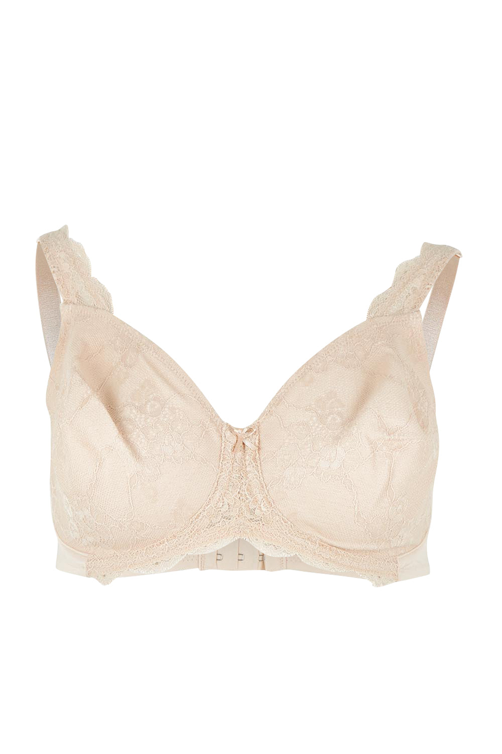 Product shot of the Contouring Sensation Minimiser Bra in colour Nudebeige, from the front