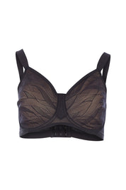 Product shot of the Shape Minimiser Airy Sensation Bra in colour Black (Black), from the front