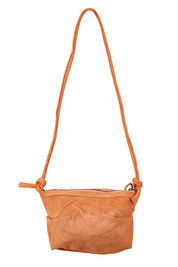 Product shot of the Corduroy Crossbody Bag in colour Rust, from the back