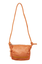 Product shot of the Corduroy Crossbody Bag in colour Rust, from the front