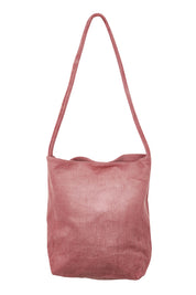 Product shot of the Corduroy Tote Bag in colour Blush (Pink), from the back