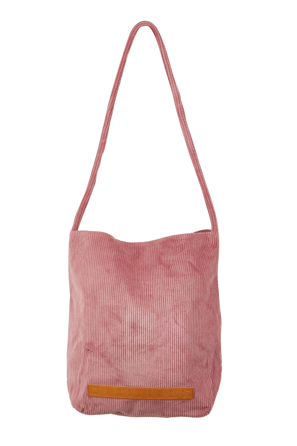 Product shot of the Corduroy Tote Bag in colour Blush (Pink), from the front