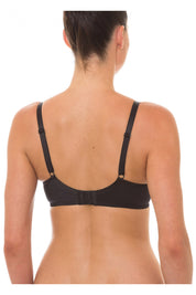 A model wearing the Pure Luxury Gorgeous Bra in colour Black (Black), from the back
