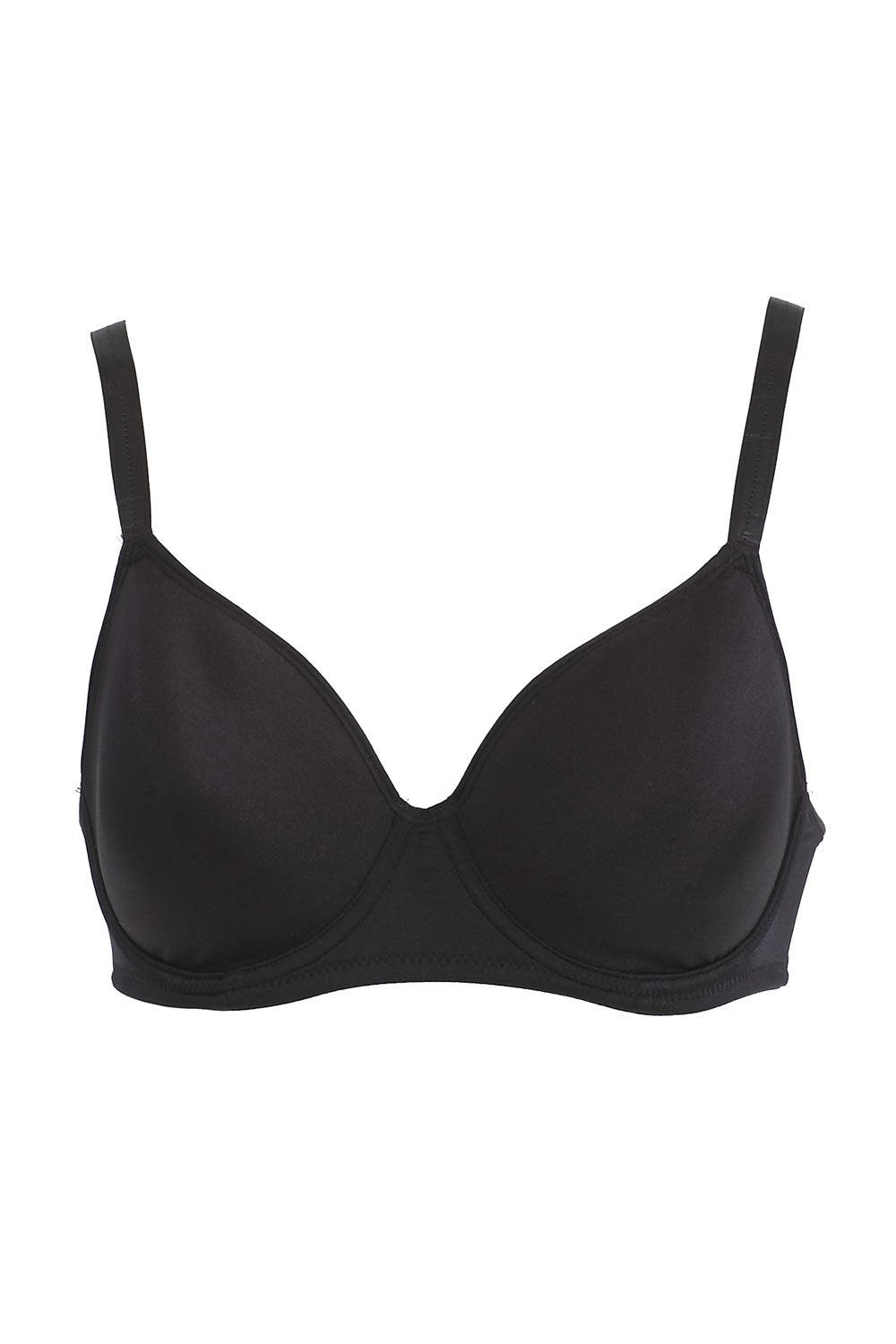 Product shot of the Pure Luxury Gorgeous Bra in colour Black (Black), from the front