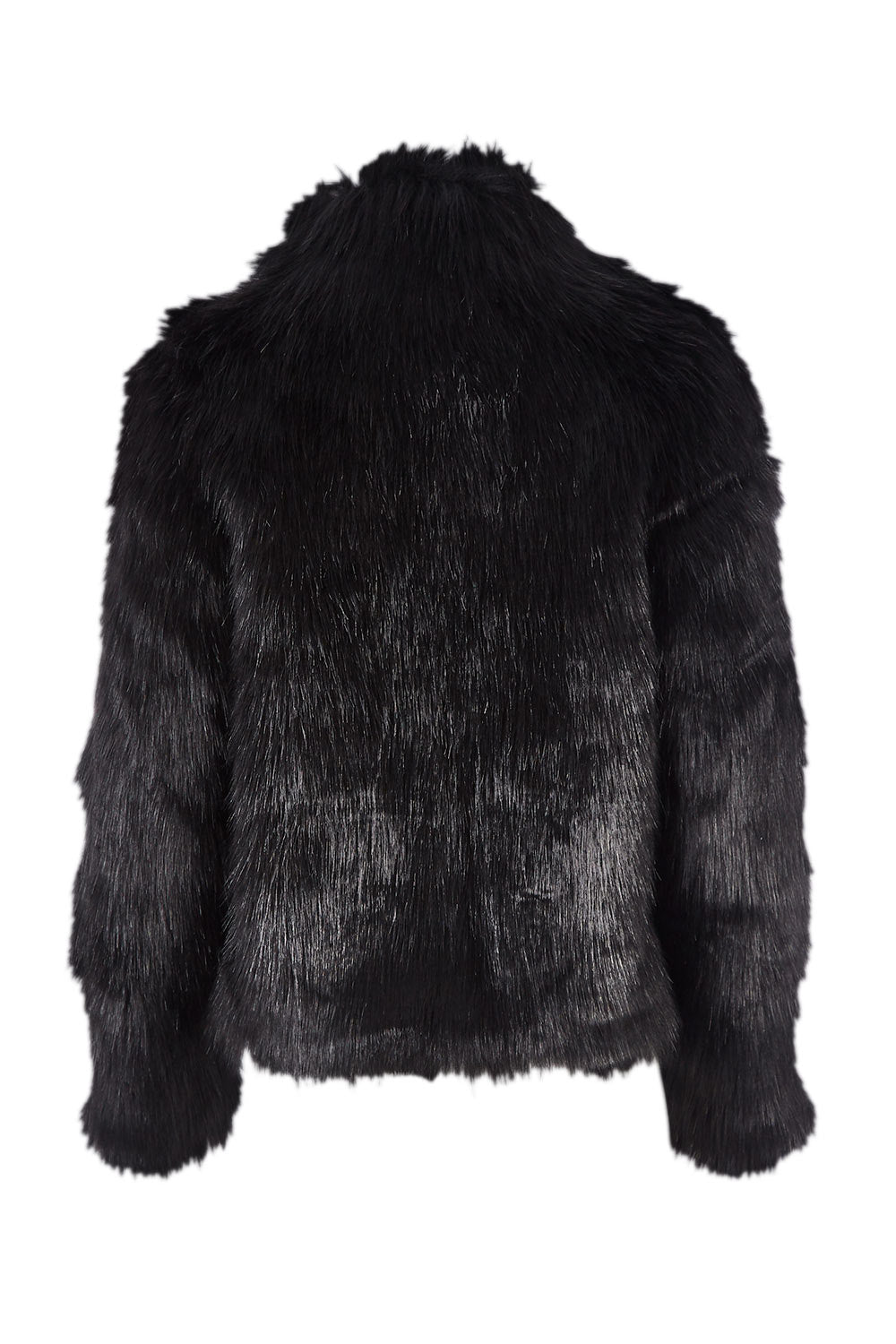 Product shot of the Fur Delicious Jacket in colour Black (Black), from the back