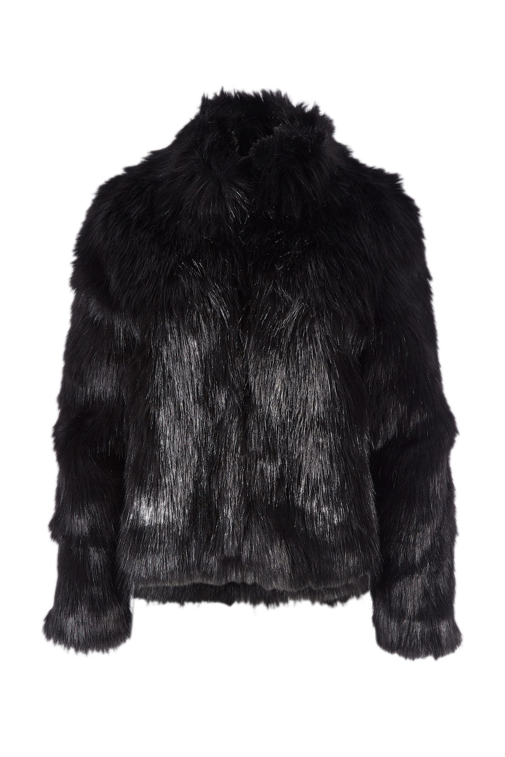 Product shot of the Fur Delicious Jacket in colour Black (Black), from the front