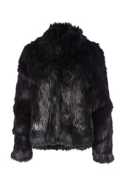 Product shot of the Fur Delicious Jacket in colour Black (Black), from the front