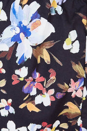 Product shot of the Winter Solstice Mercerised Cotton PJ Pants in colour Solstice (Black), detail