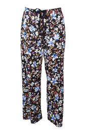 Product shot of the Winter Solstice Mercerised Cotton PJ Pants in colour Solstice (Black), from the front