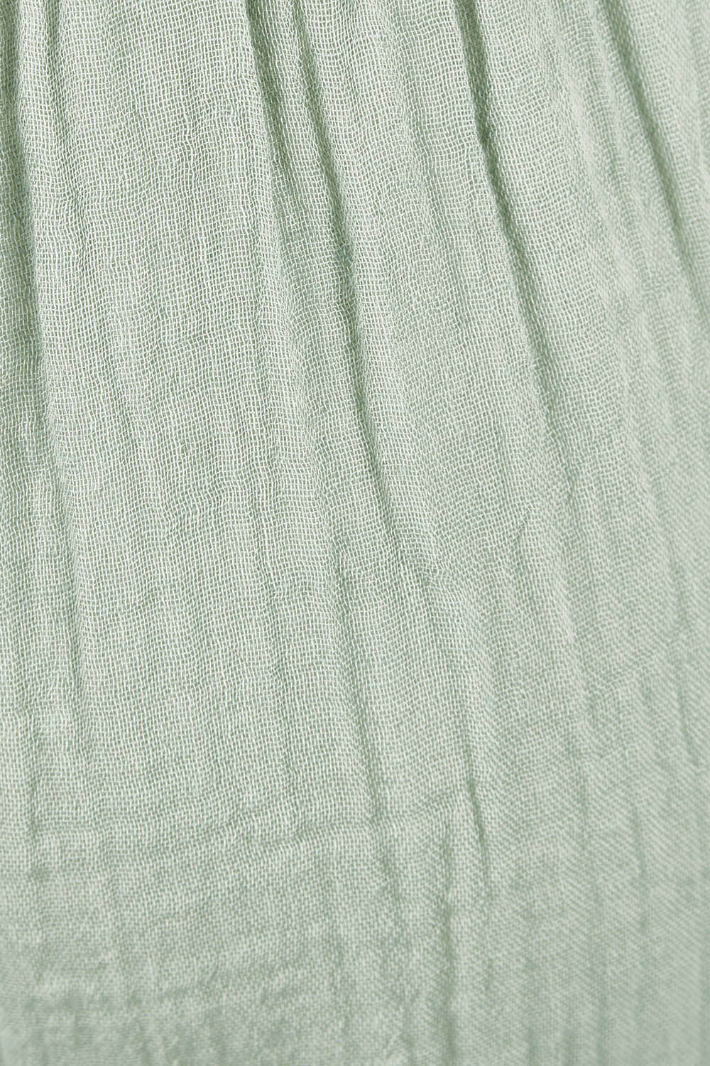 Product shot of the Cotton Wide Leg Lounge Pant in colour Sage (Green), detail