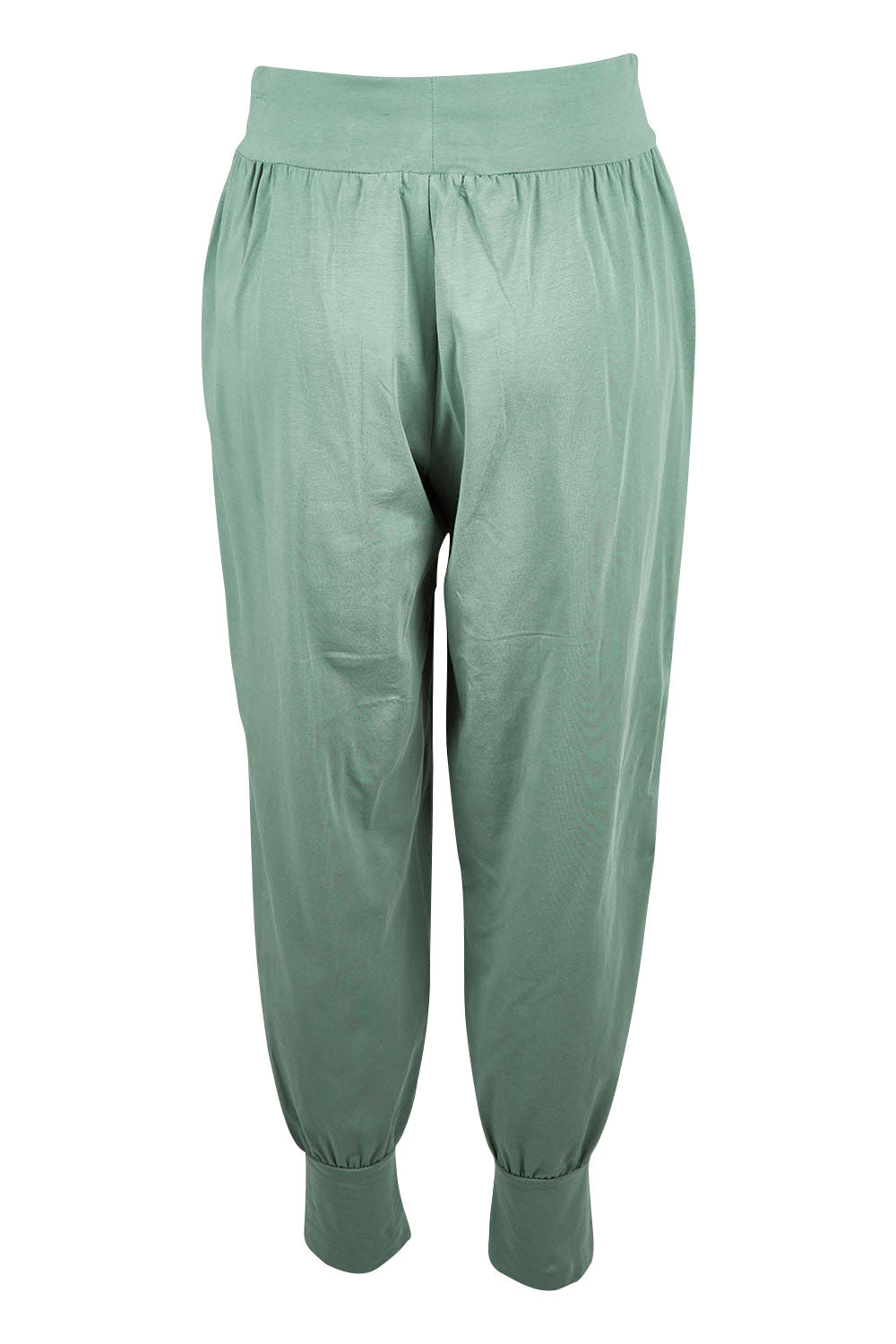 Product shot of the Cotton Jersey Pull On Jogger in colour Sage (Green), from the back