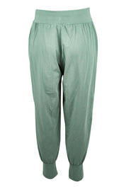 Product shot of the Cotton Jersey Pull On Jogger in colour Sage (Green), from the back