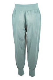 Product shot of the Cotton Jersey Pull On Jogger – Sage in colour Sage, from the back
