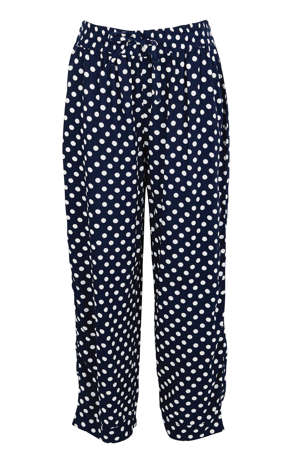 Product shot of the Cotton Twill Pyjama Pants – Navyspot in colour Navyspot, from the front