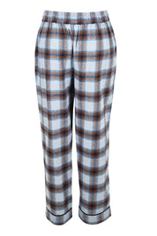 Product shot of the Cotton Flannel Winter Pyjama Pants – Navycheck in colour Navycheck, from the back