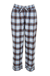 Product shot of the Cotton Flannel Winter Pyjama Pants – Navycheck in colour Navycheck, from the front