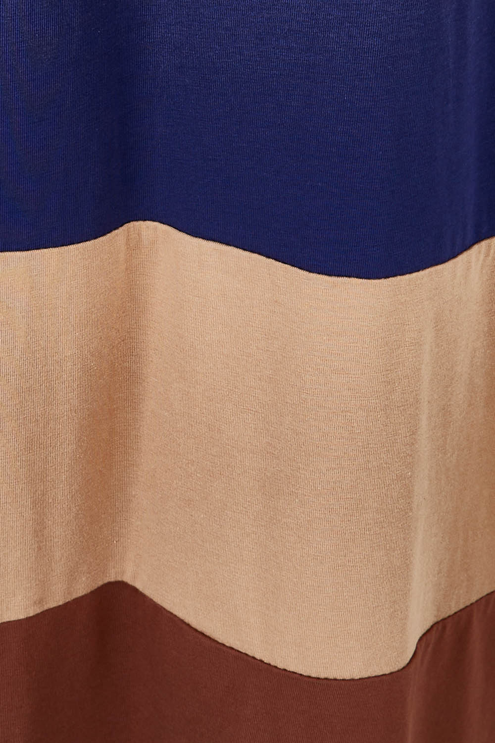 Product shot of the Cotton Jersey Stripe Nightie in colour Night (Blue), detail