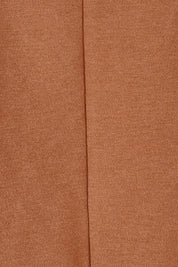 Product shot of the Cotton Fleece V Neck Sweater in colour Toffee, detail