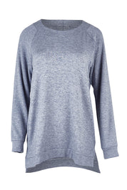 Product shot of the Raglan Sleeve Pullover in colour Indigo (Blue), from the front
