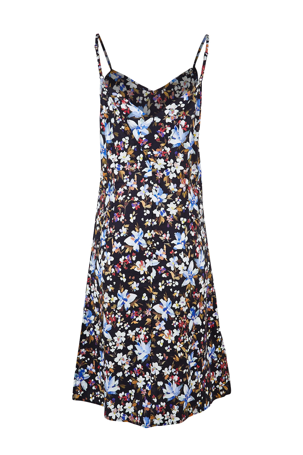 Product shot of the Winter Solstice Mercerised Cotton Slip in colour Solstice (Black), from the back