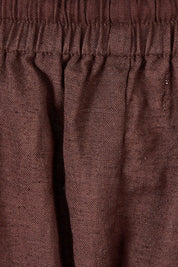 Product shot of the Cotton Full Length Pyjama Pants in colour Chocolate, detail
