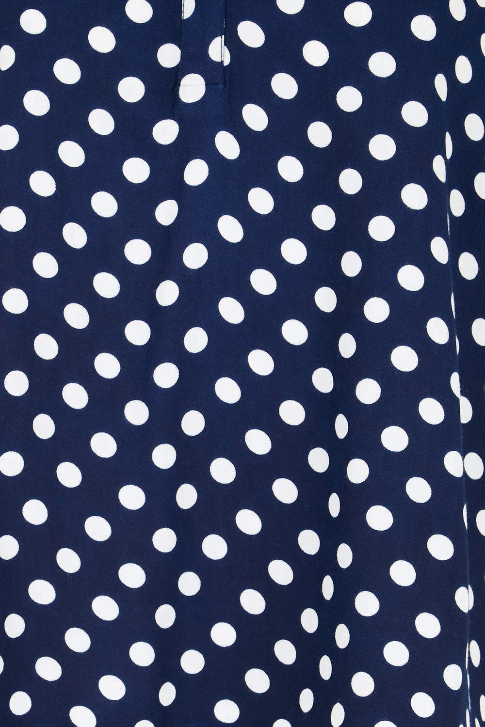 Product shot of the Viscose Twill Pyjama Top – Navyspot in colour Navyspot, showing detail