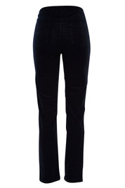 Product shot of the Pin Cord Slim Pant in colour Black (Black), from the back