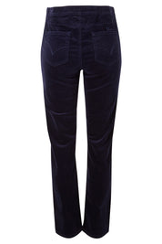 Product shot of the Pin Cord Slim Pant in colour Navy (Blue), from the back